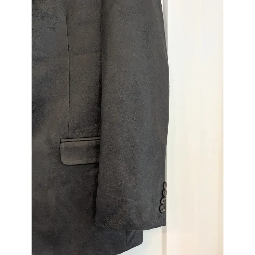 Lauren Ralph Lauren Men's 40R Dark Brown Faux Suede Blazer Sport Coat Career EUC